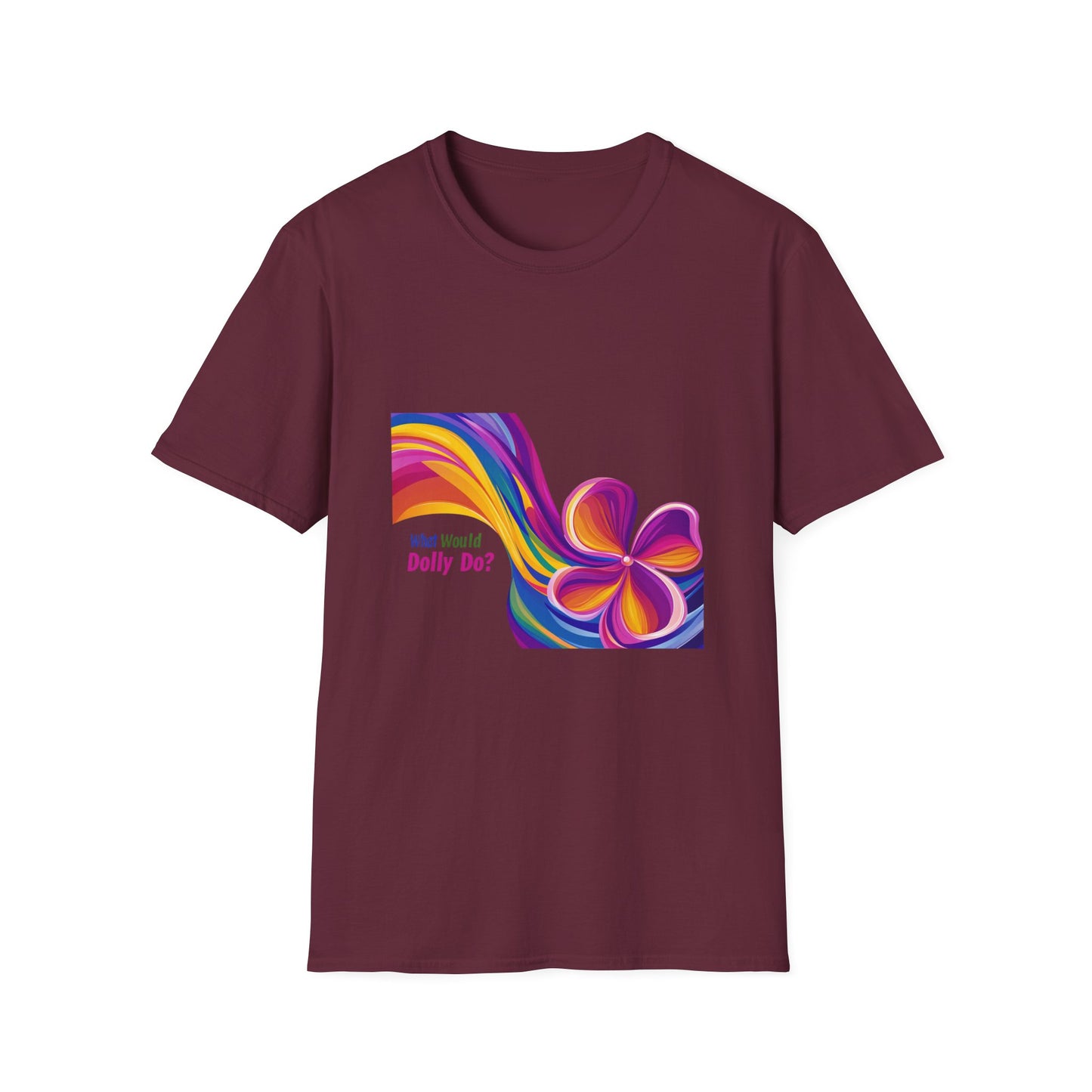 What Would Dolly Do Rainbow Flower T-Shirt | LGBTQ+ Pride Unisex Tee | Country Music Fan Gift