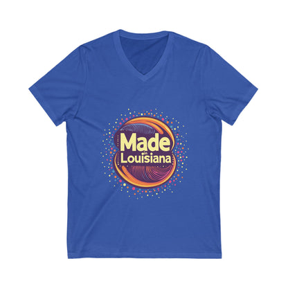 Made in Louisiana Retro V-Neck T-Shirt | Vintage State Pride Unisex Tee