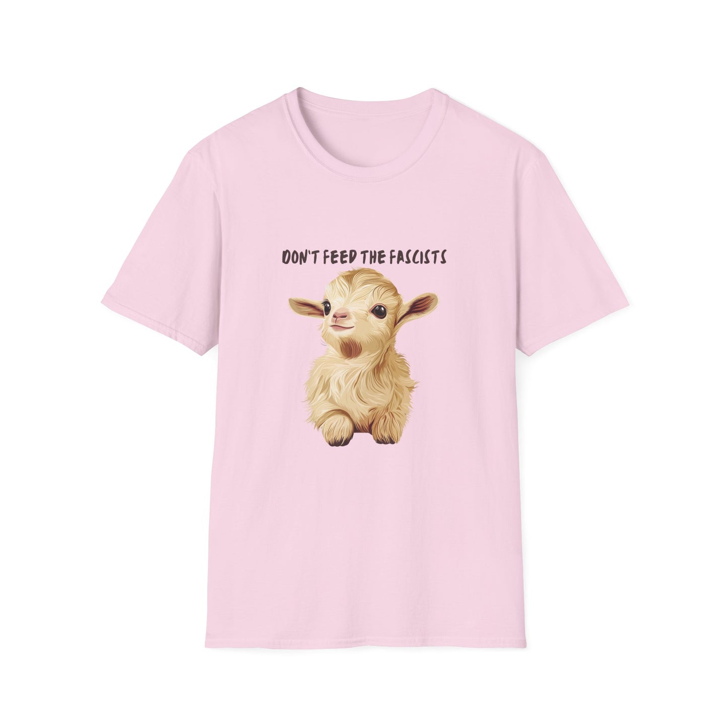 Cute Baby Goat Anti-Fascist T-Shirt | Kawaii Activism Unisex Tee