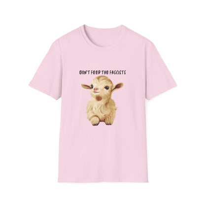 Cute Baby Goat Anti-Fascist T-Shirt | Kawaii Activism Unisex Tee