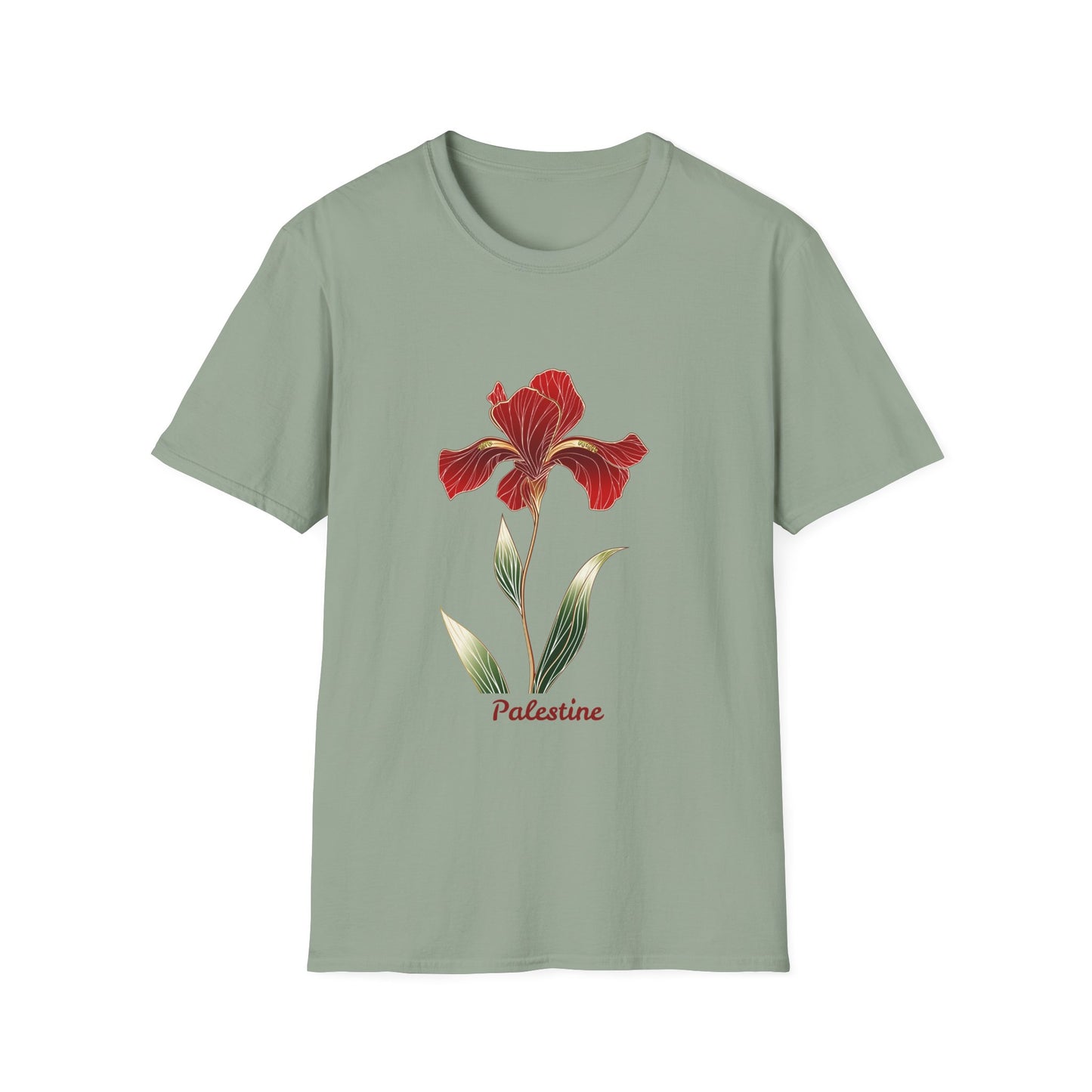 Palestine Iris Flower Unisex T-Shirt | Solidarity Cotton Tee