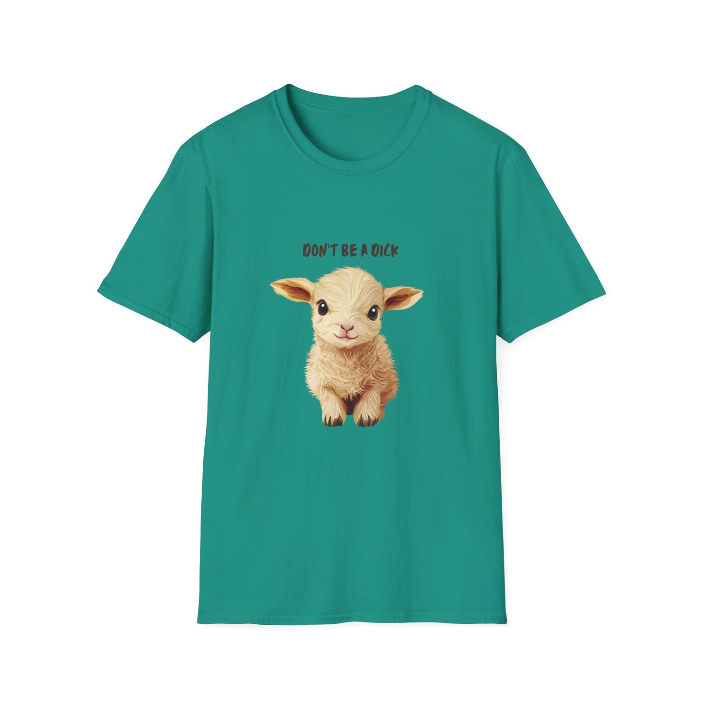 Cute Baby Lamb Don't Be a Dick T-Shirt | Vegan Animal Rights Message Tee