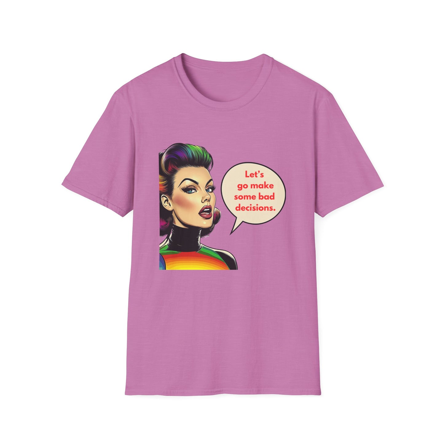 Bad Decisions Rainbow Punk T-Shirt | Retro Vintage Unisex Tee