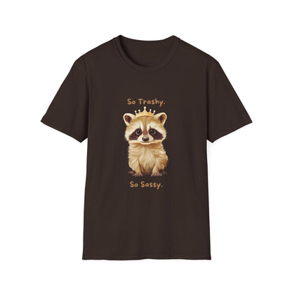 So Trashy So Sassy Raccoon T-Shirt | Cute Animal Crown Design | Unisex Comfort Tee