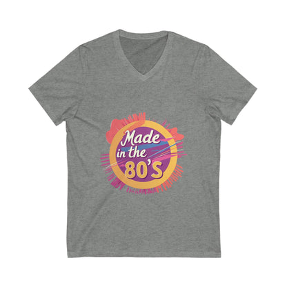 Made in the 80's Retro V-Neck T-Shirt | Vintage Birthday Gift Unisex Tee