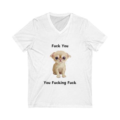 Sassy Kitten V-Neck T-Shirt | Funny Cat Attitude Design | Unisex Tee