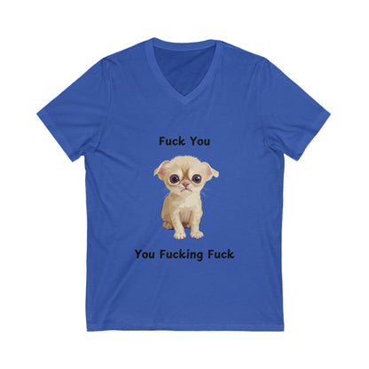 Sassy Kitten V-Neck T-Shirt | Funny Cat Attitude Design | Unisex Tee