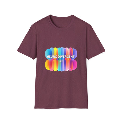 Neurodivergent AF Rainbow T-Shirt | LGBTQ+ Pride Neurodiversity Tee