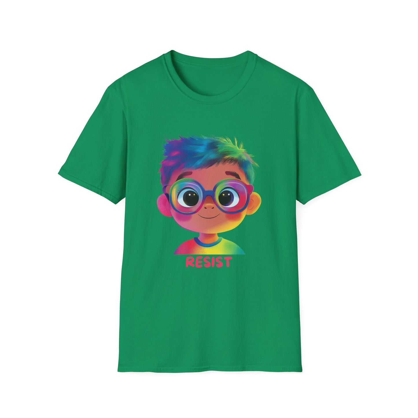 Rainbow Resist Kids T-Shirt | Kawaii Activism Unisex Tee