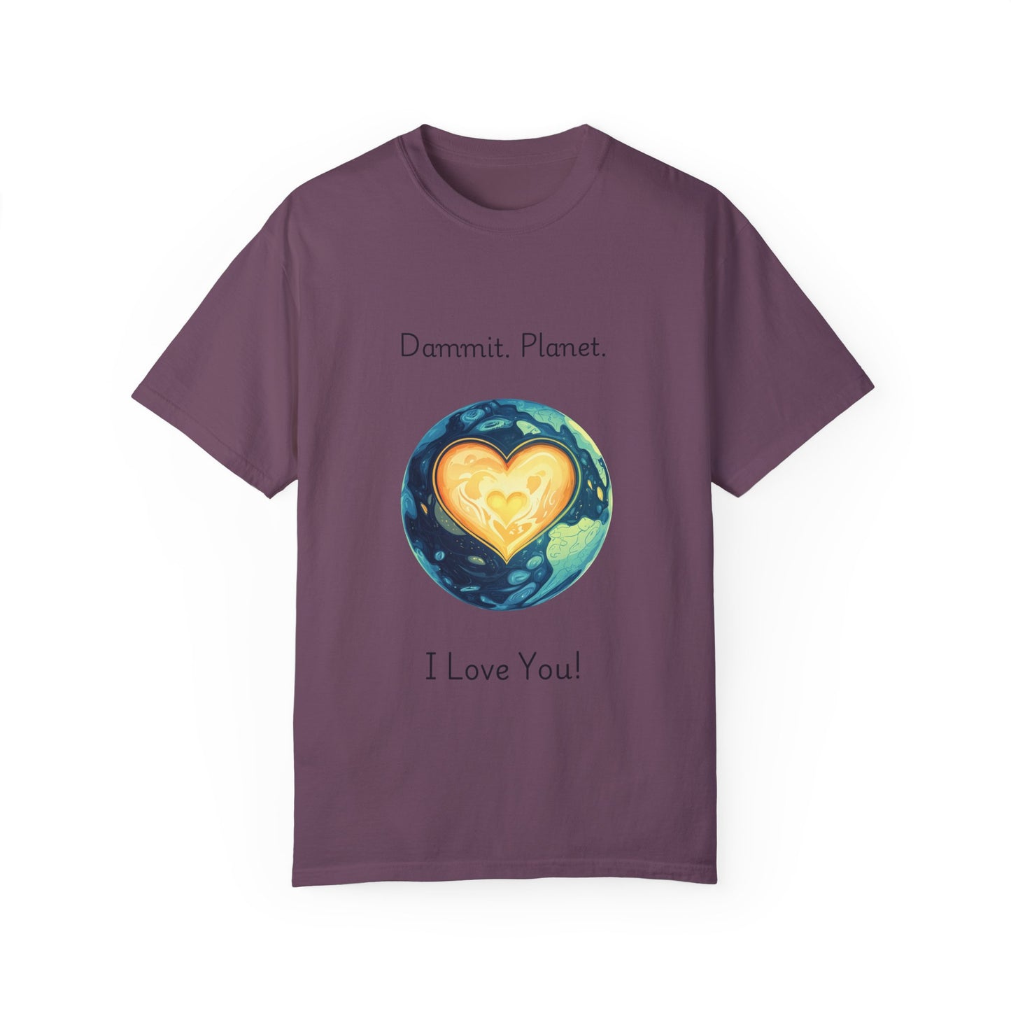 Earth Heart Environmental T-Shirt | Planet Love Statement Tee | Eco Activist Gift
