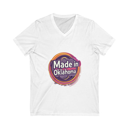 Made in Oklahoma Retro V-Neck T-Shirt | Vintage State Pride Unisex Tee