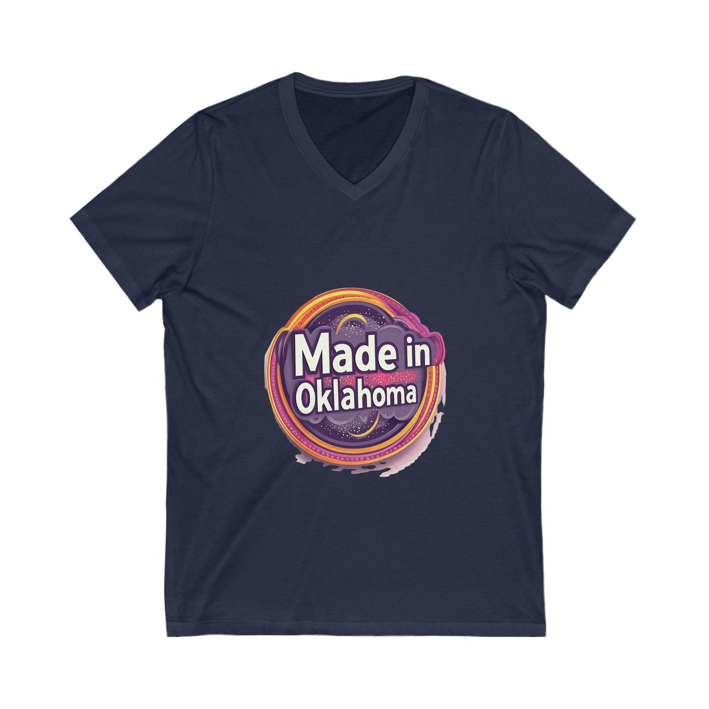 Made in Oklahoma Retro V-Neck T-Shirt | Vintage State Pride Unisex Tee