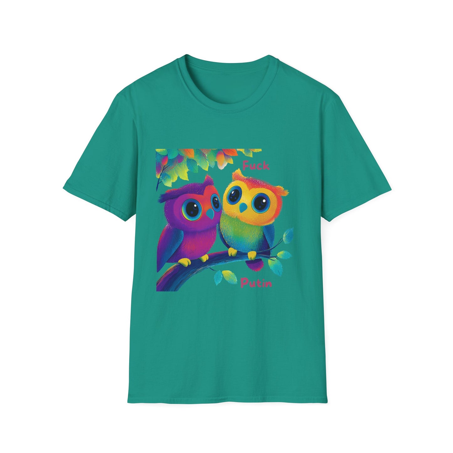 Colorful Owls Political Statement T-Shirt | Kawaii Activist Apparel