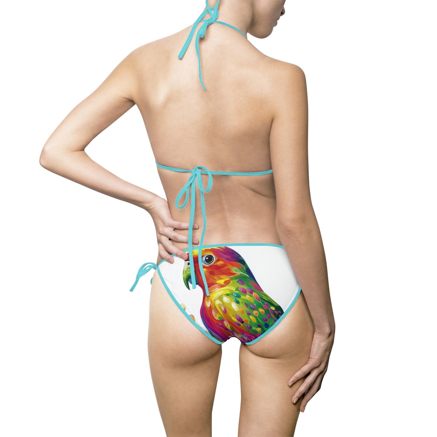 Tropical Parrot Bikini Swimsuit | Vibrant Bird Print Swimwear