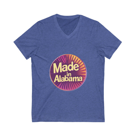 Made in Alabama Retro V-Neck T-Shirt | Vintage State Pride Unisex Tee
