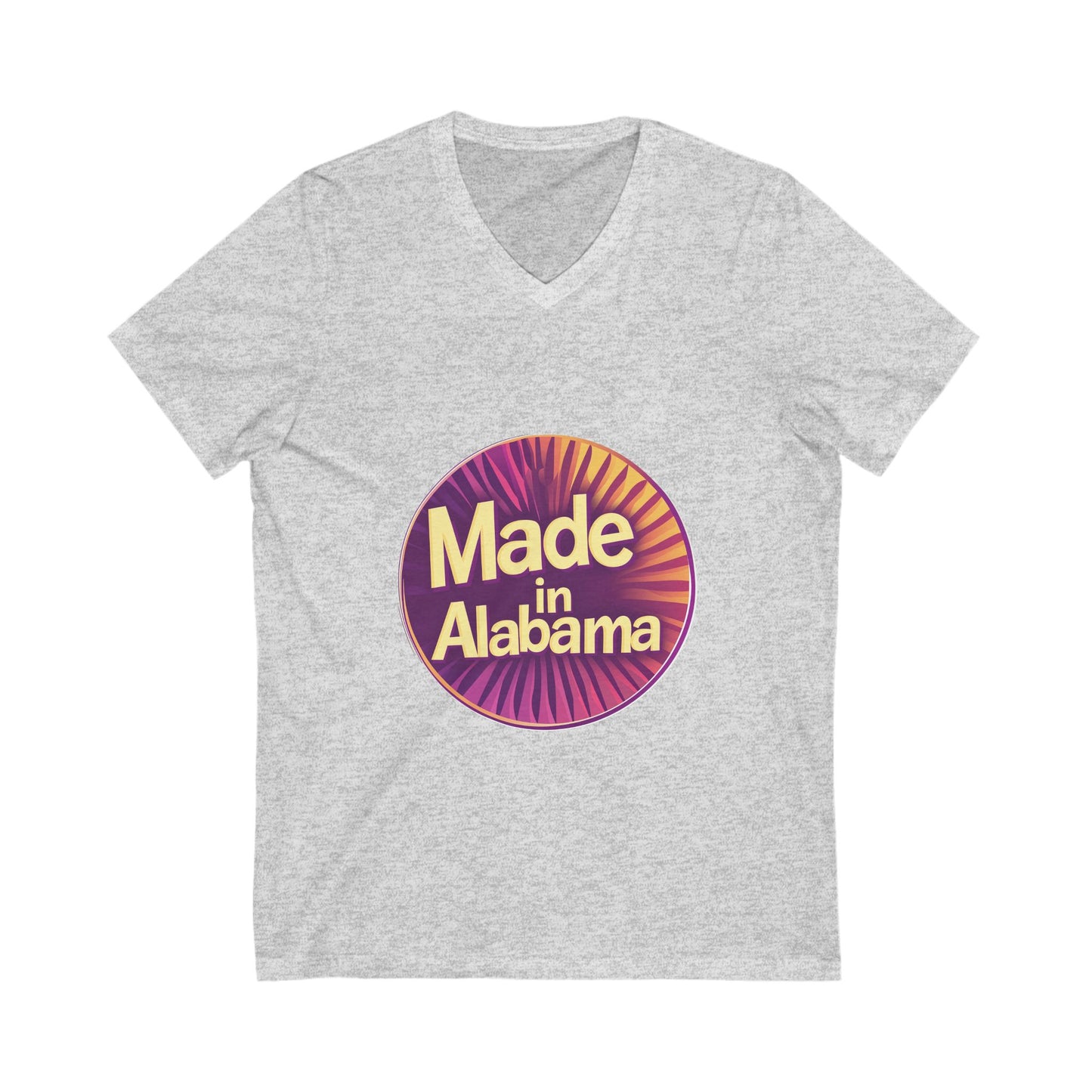 Made in Alabama Retro V-Neck T-Shirt | Vintage State Pride Unisex Tee