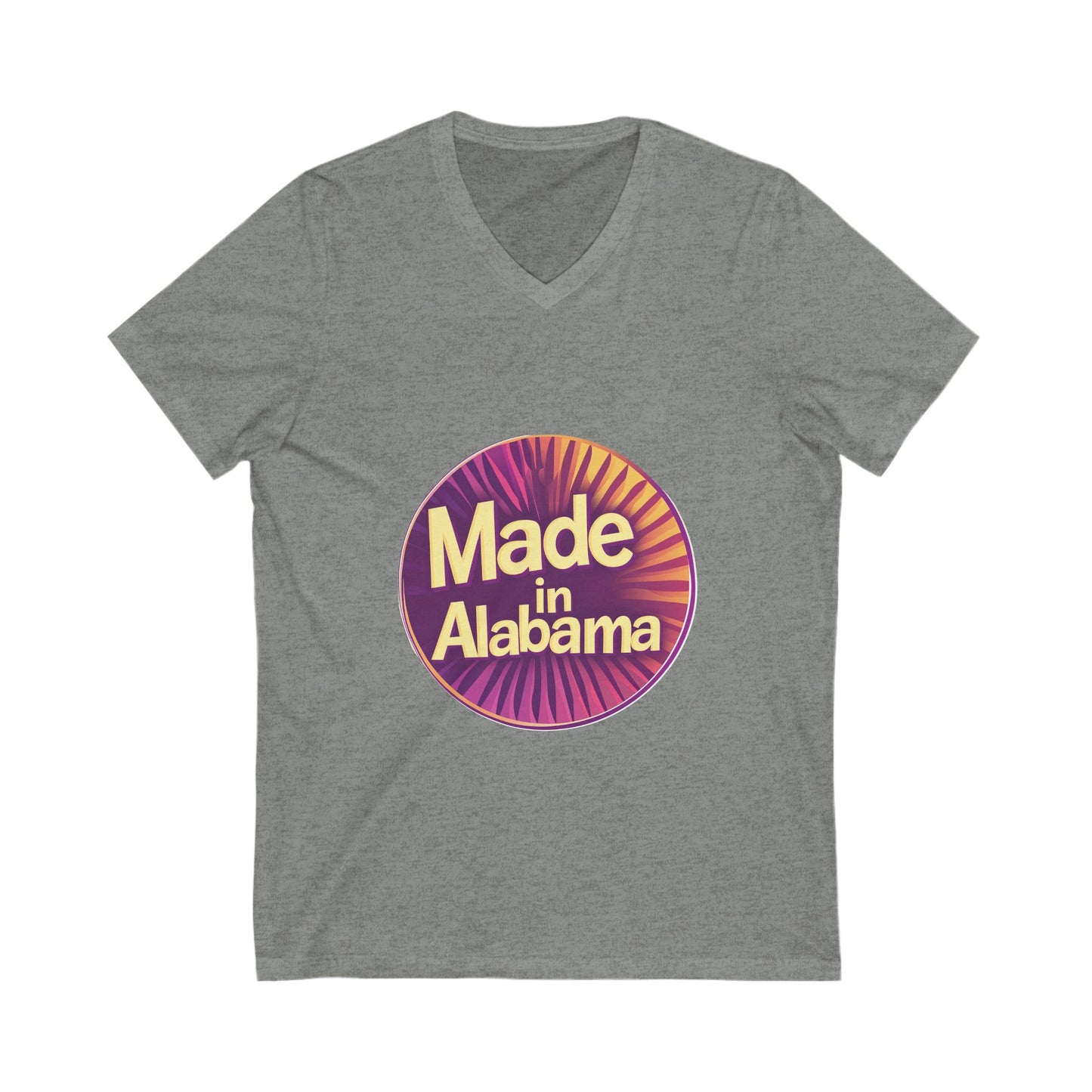 Made in Alabama Retro V-Neck T-Shirt | Vintage State Pride Unisex Tee