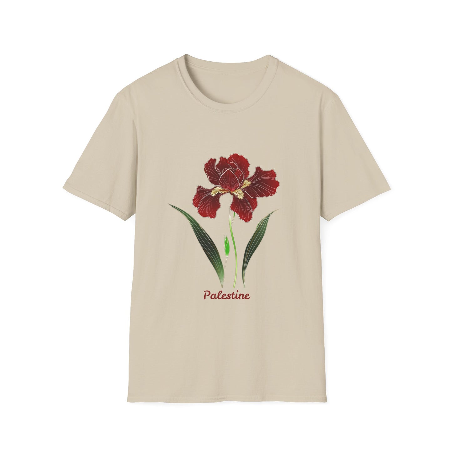 Palestine Iris Flower Unisex T-Shirt | Solidarity Cotton Tee