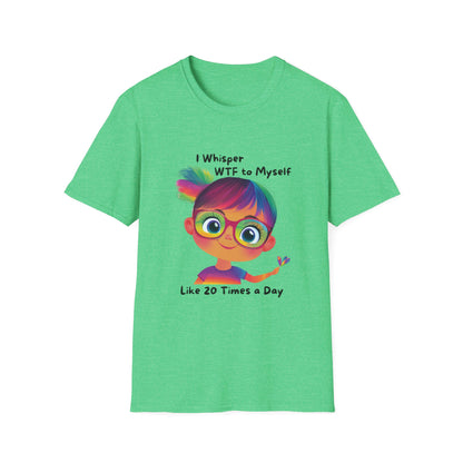 Rainbow Hair WTF Self-Talk Kawaii T-Shirt | Funny Unisex Tee