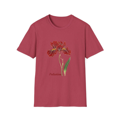 Palestine Iris Flower Unisex T-Shirt | Solidarity Cotton Tee