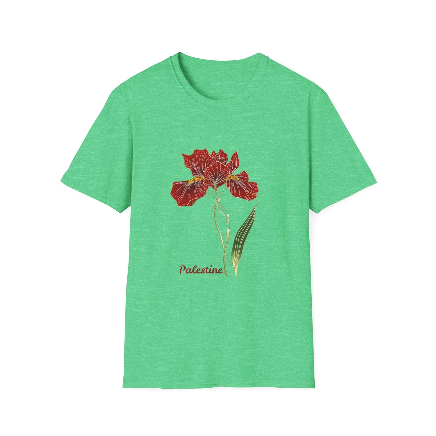 Palestine Iris Flower Unisex T-Shirt | Solidarity Cotton Tee