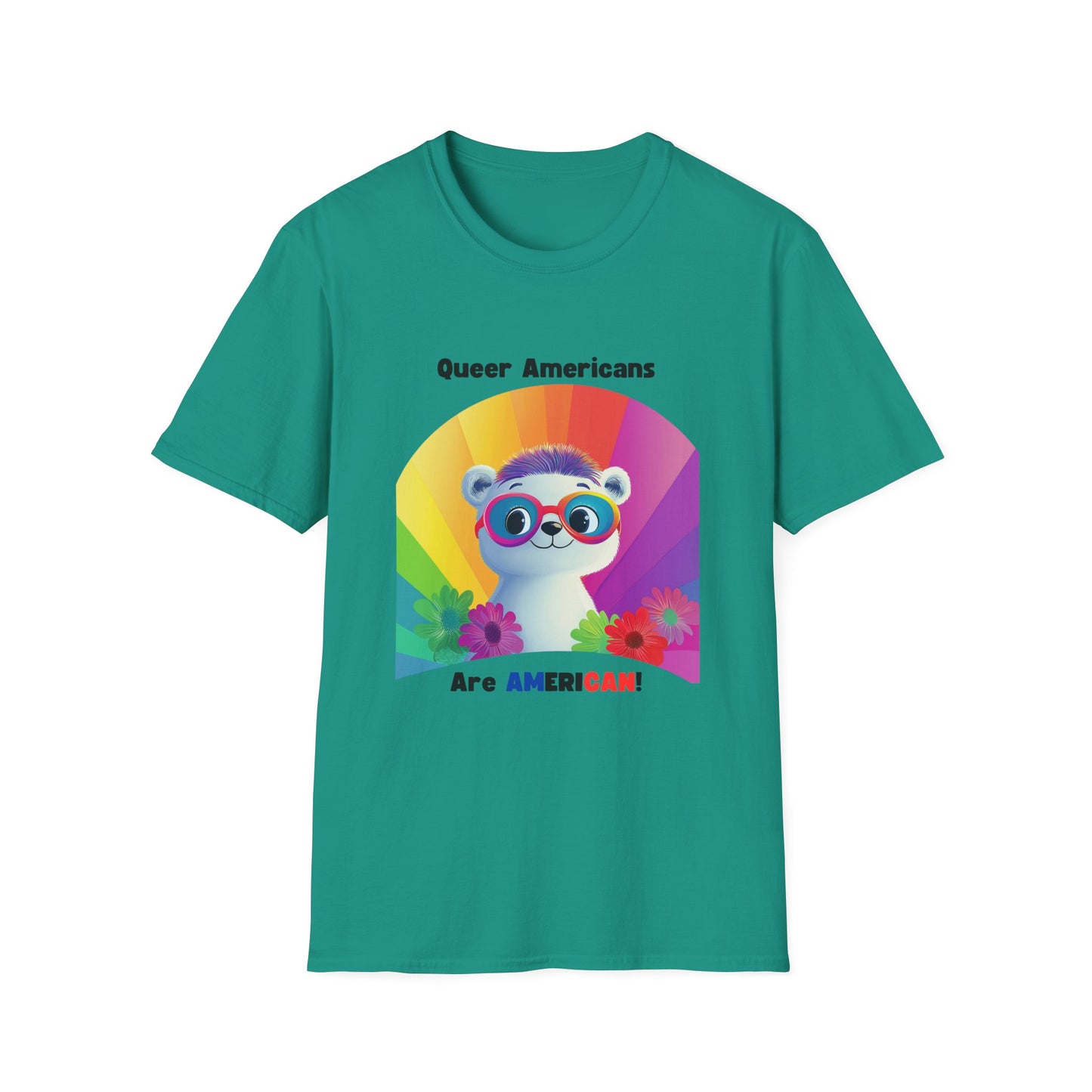Kawaii Pride Panda Rainbow T-Shirt | LGBTQ+ Cute Animal Rights Tee