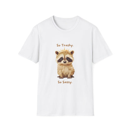 So Trashy So Sassy Raccoon T-Shirt | Cute Animal Crown Design | Unisex Comfort Tee