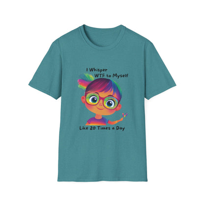 Rainbow Hair WTF Self-Talk Kawaii T-Shirt | Funny Unisex Tee