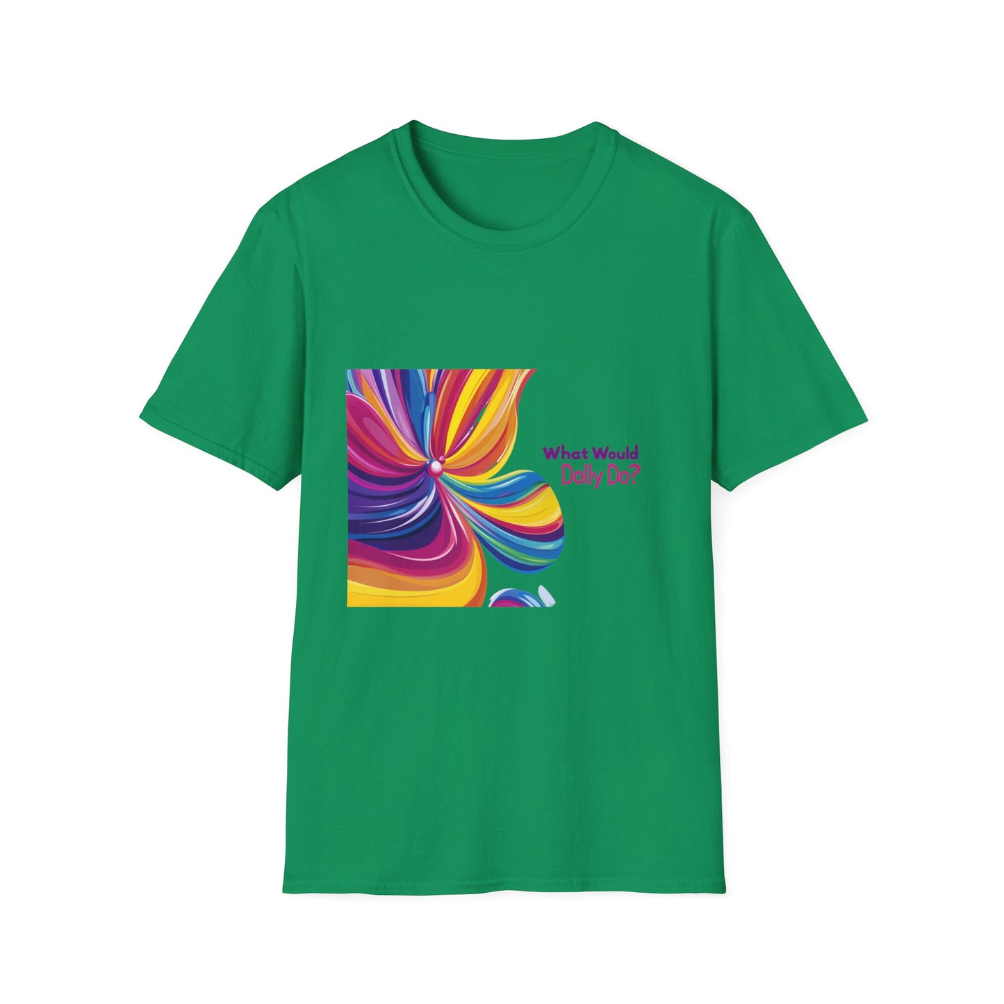 What Would Dolly Do Rainbow Flower T-Shirt | LGBTQ+ Pride Unisex Tee | Country Music Fan Gift