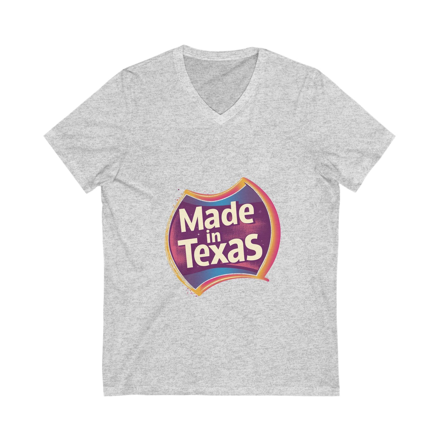 Made in Texas V-Neck T-Shirt | Retro State Pride Design | Regional Unisex Tee