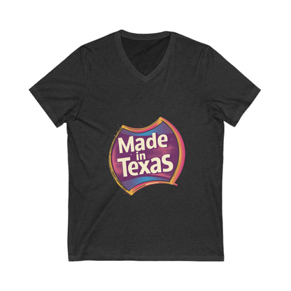 Made in Texas V-Neck T-Shirt | Retro State Pride Design | Regional Unisex Tee