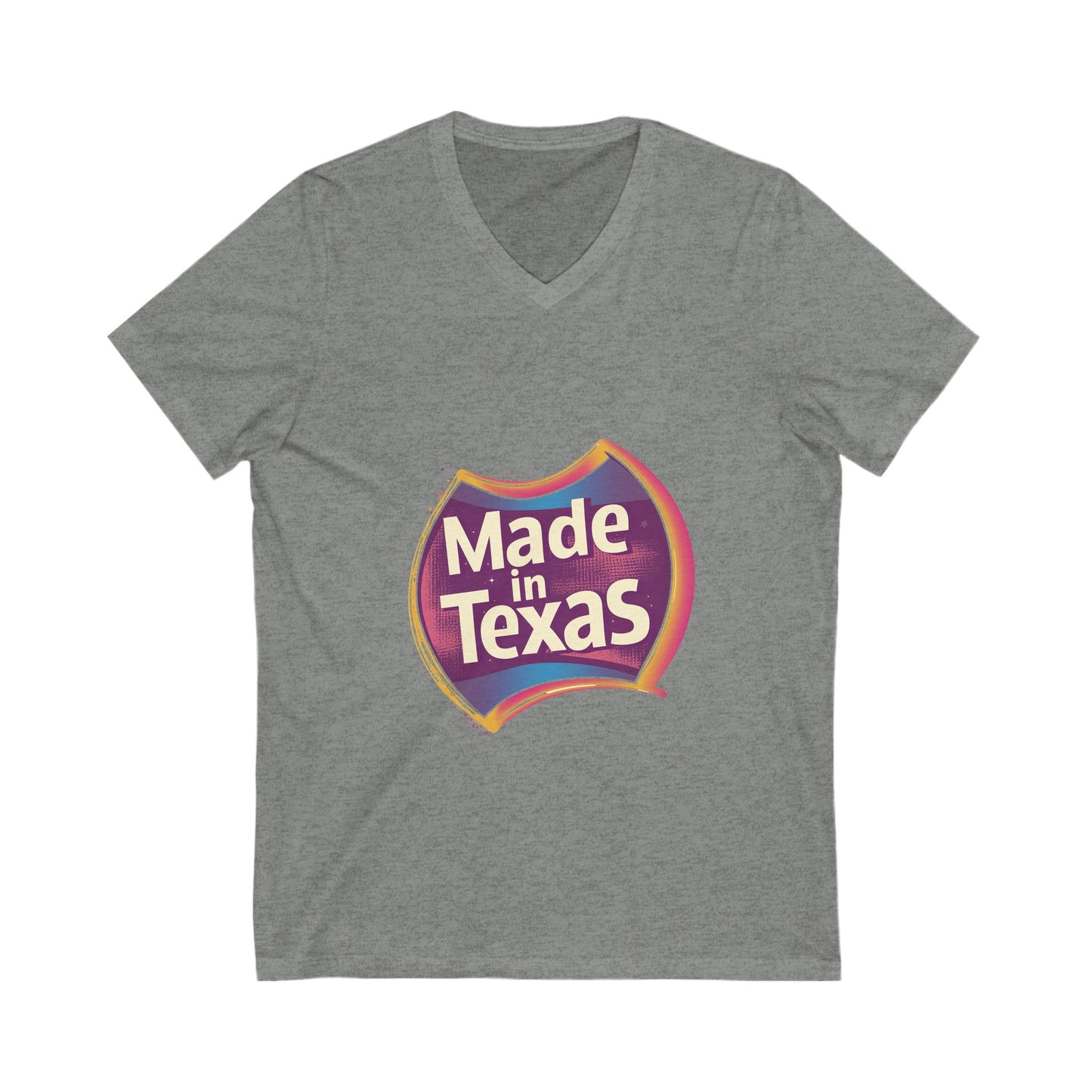 Made in Texas V-Neck T-Shirt | Retro State Pride Design | Regional Unisex Tee