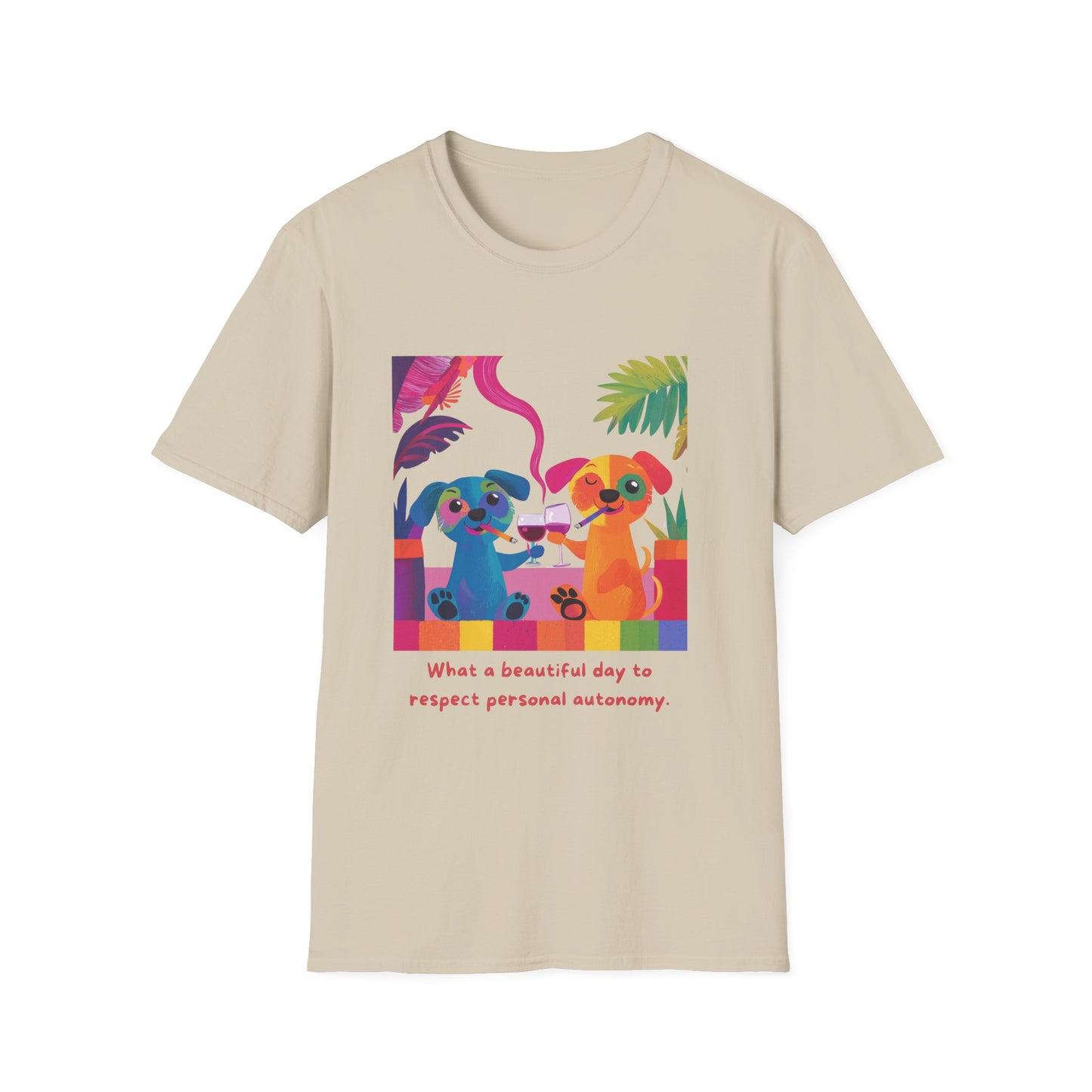 Respect Autonomy Dogs T-Shirt | Kawaii Activist Tee
