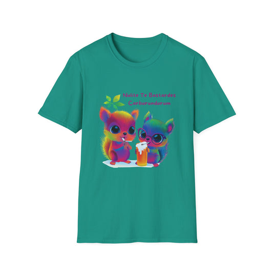 Rainbow Squirrels Anti-Fascist T-Shirt | Kawaii Protest Tee