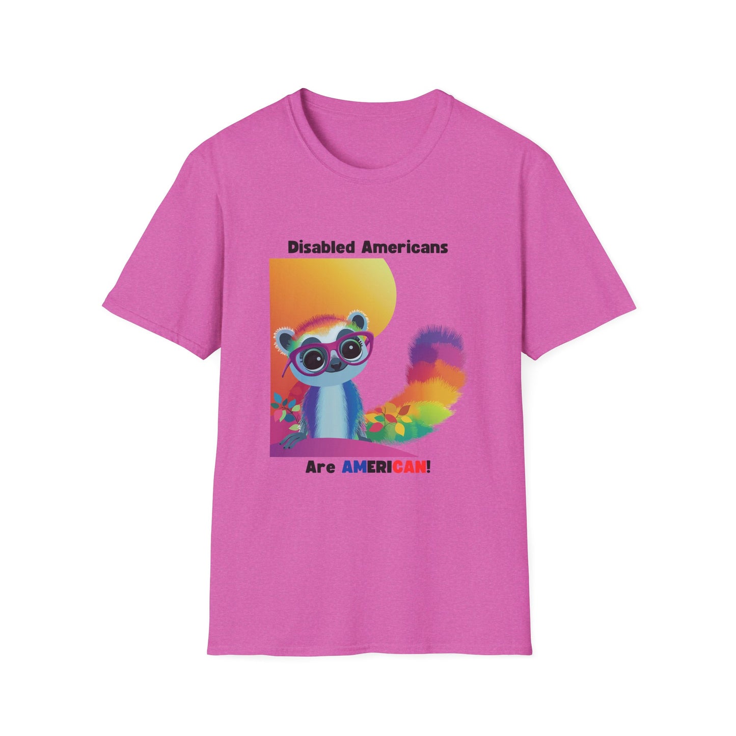 Disabled Americans Are AmeriCAN! | Cute Raccoon Disability Rights T-Shirt
