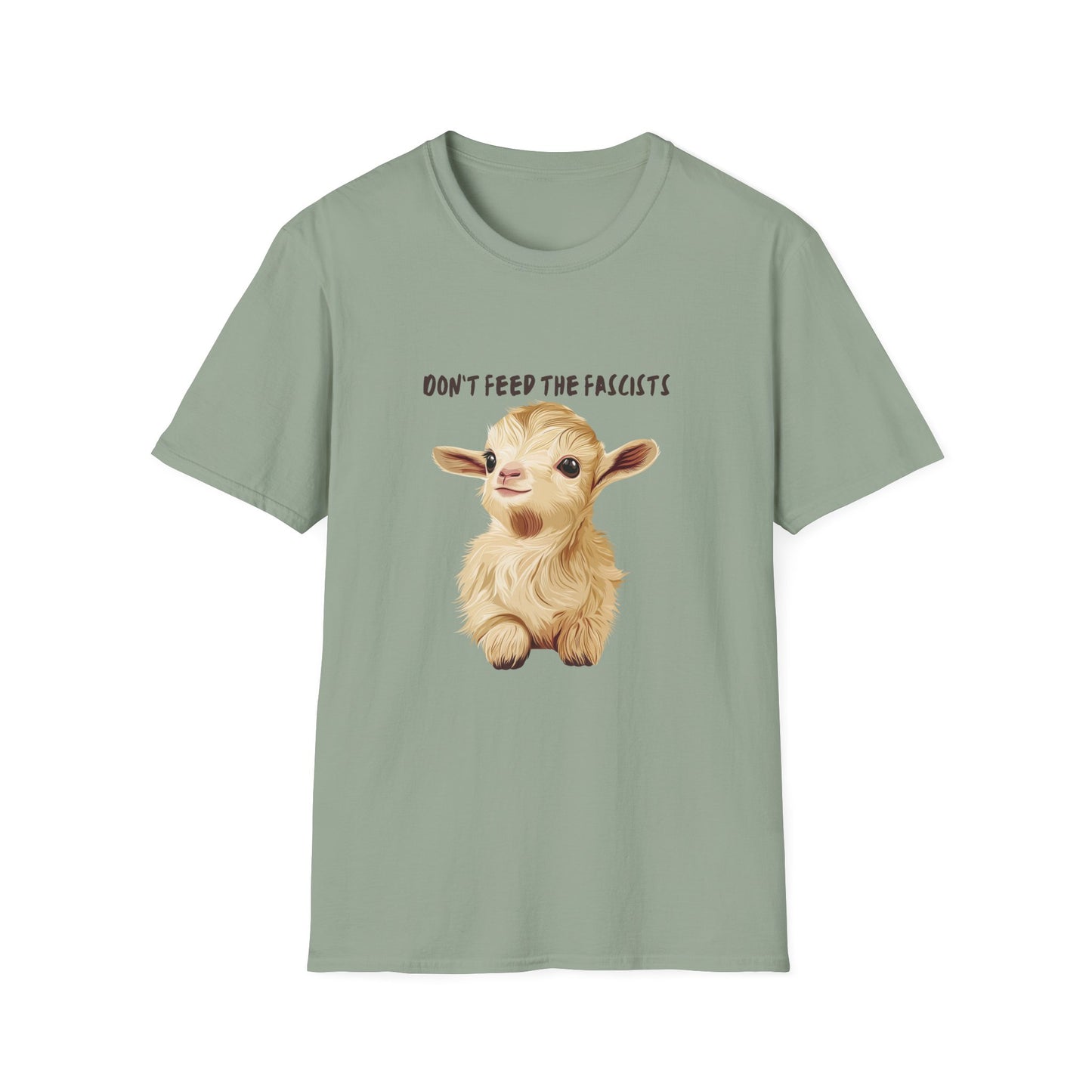 Cute Baby Goat Anti-Fascist T-Shirt | Kawaii Activism Unisex Tee