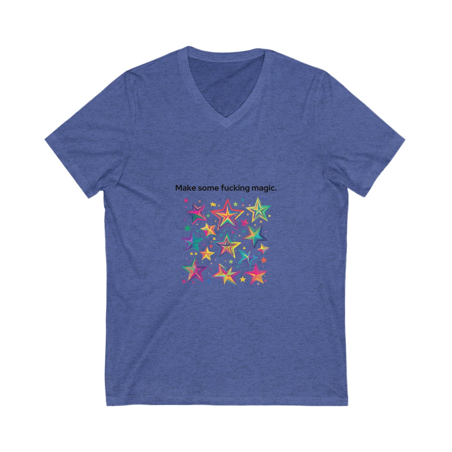 Magical Stars V-Neck T-Shirt | Rainbow Pride Empowerment Unisex Tee
