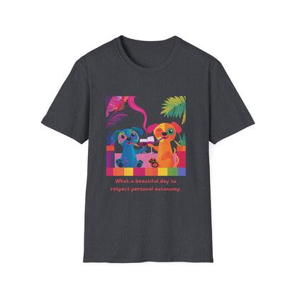 Respect Autonomy Dogs T-Shirt | Kawaii Activist Tee