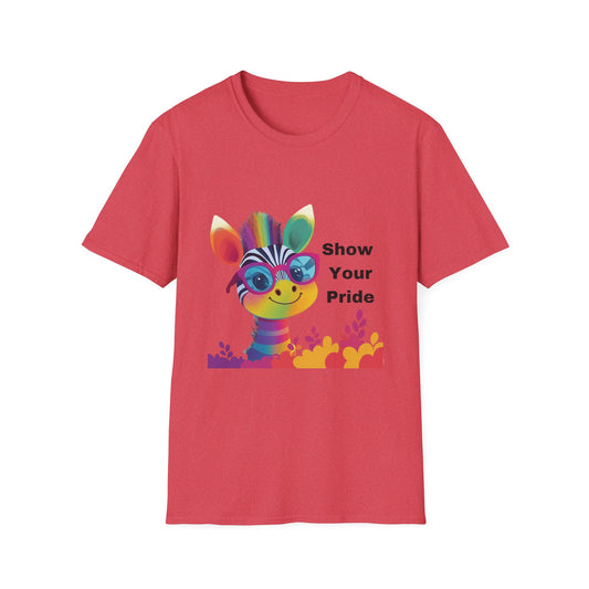 Cute Rainbow Giraffe Pride T-Shirt | LGBTQ+ Kawaii Animal Unisex Tee