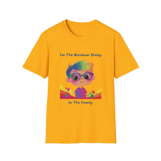 Rainbow Sheep in the Family T-Shirt | LGBTQ+ Pride Kawaii Kid | Inclusive Family Gift