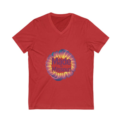 Made in Missouri Retro Sunrise V-Neck T-Shirt | State Pride Unisex Tee