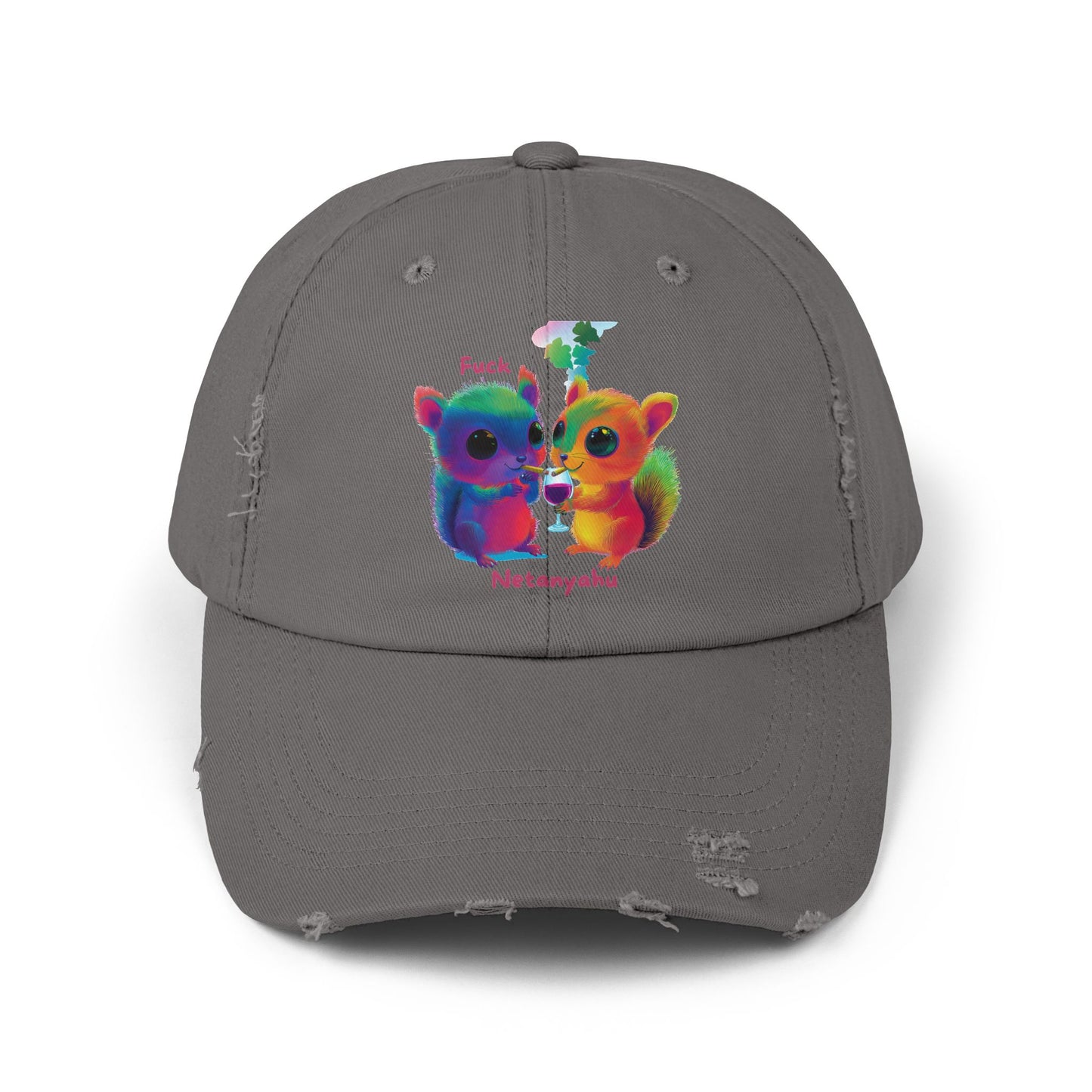 Rainbow Squirrels Unity Distressed Cap | LGBTQ+ Pride Hat