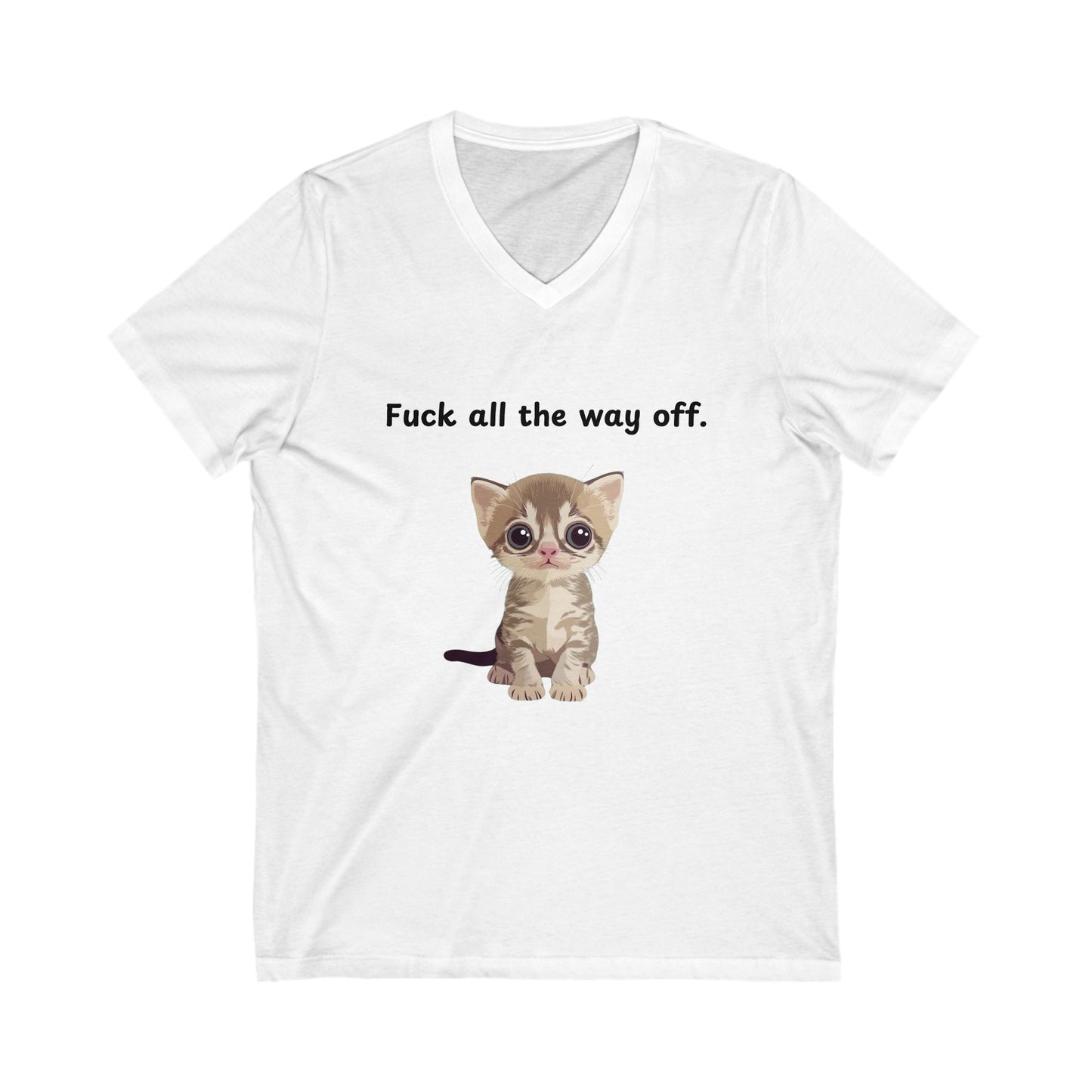 Sassy Cat V-Neck T-Shirt | Cute Kitten Attitude | Unisex Funny Pet Tee
