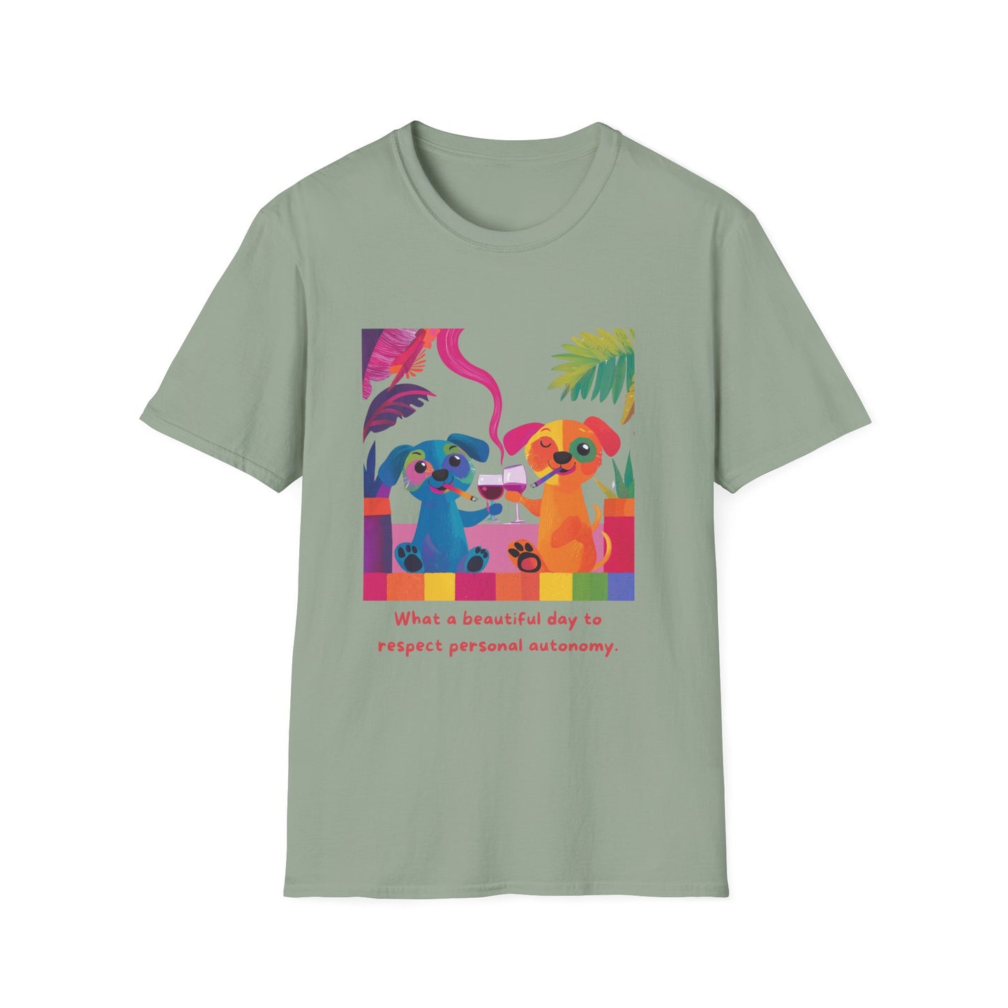 Respect Autonomy Dogs T-Shirt | Kawaii Activist Tee