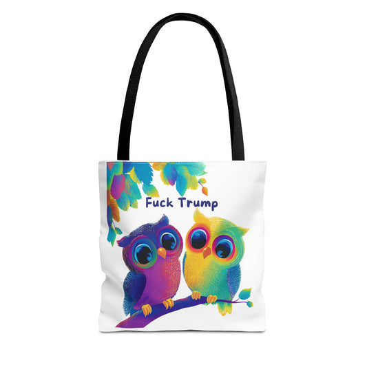 Rainbow Owls Protest Tote Bag | Political Statement Accessory