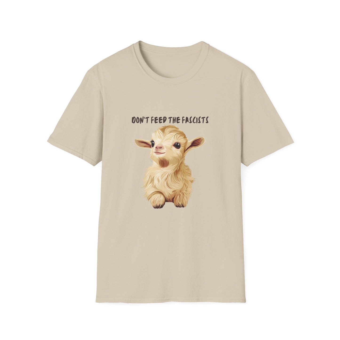Cute Baby Goat Anti-Fascist T-Shirt | Kawaii Activism Unisex Tee