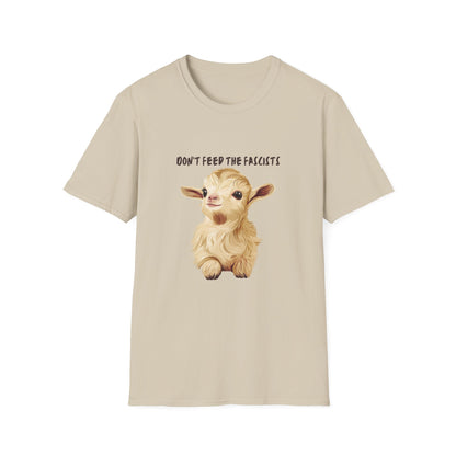 Cute Baby Goat Anti-Fascist T-Shirt | Kawaii Activism Unisex Tee