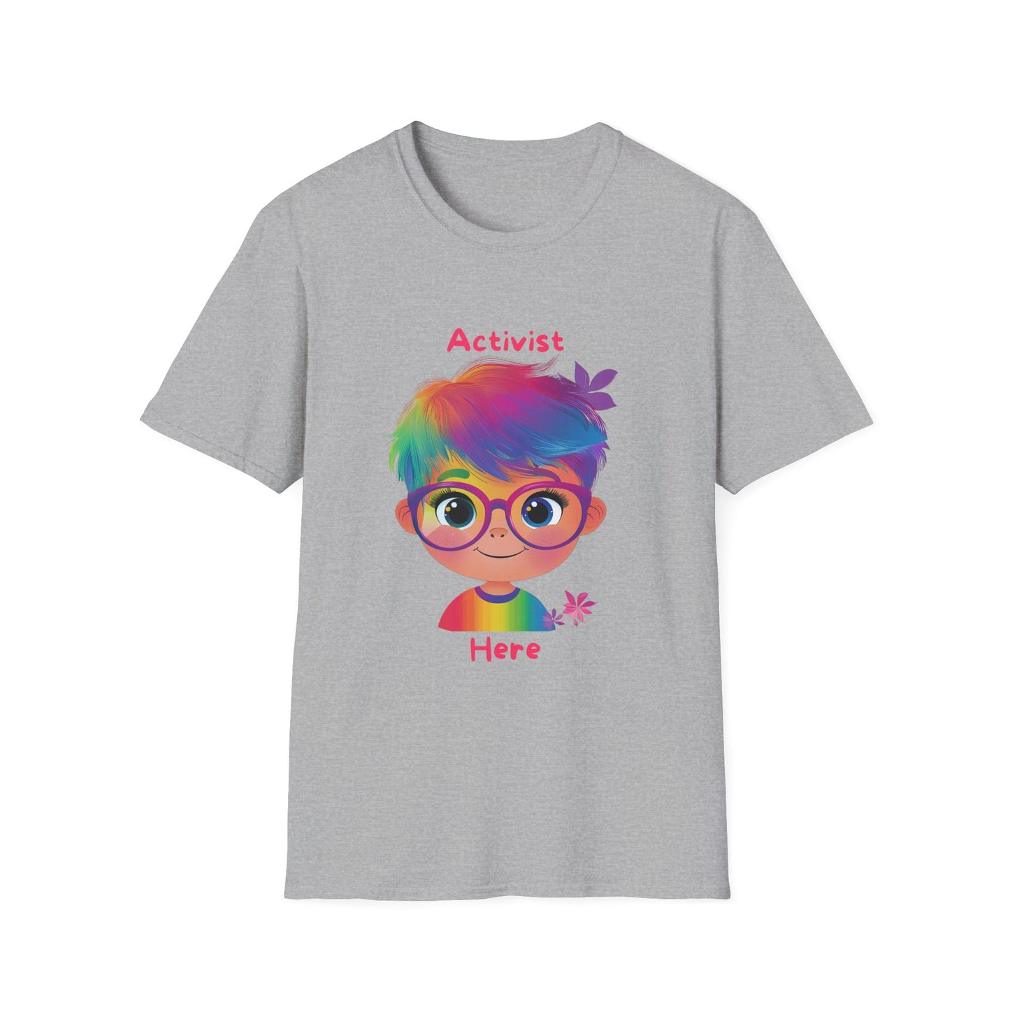 Kawaii Activist Rainbow Hair T-Shirt | Cute Protest Tee