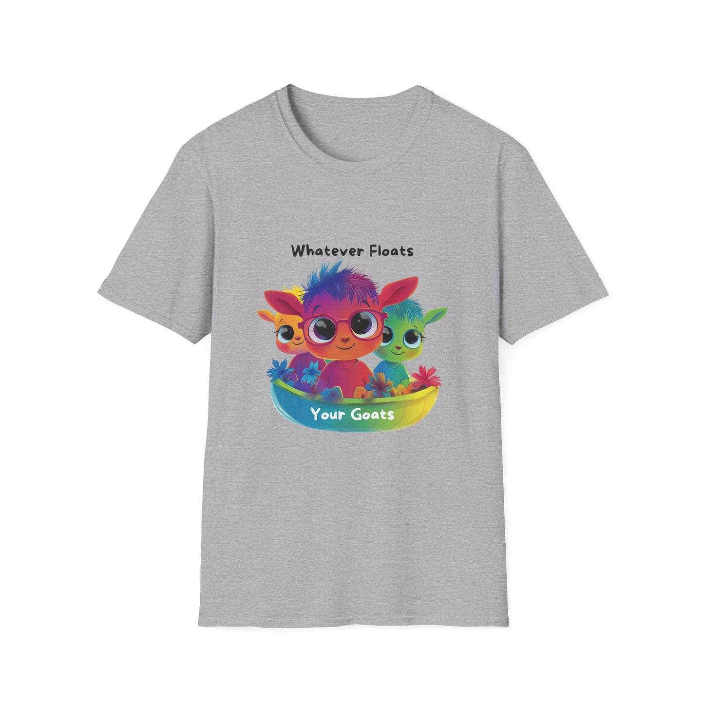 Whatever Floats Your Goats Rainbow Pride T-Shirt | Kawaii LGBTQ Tee