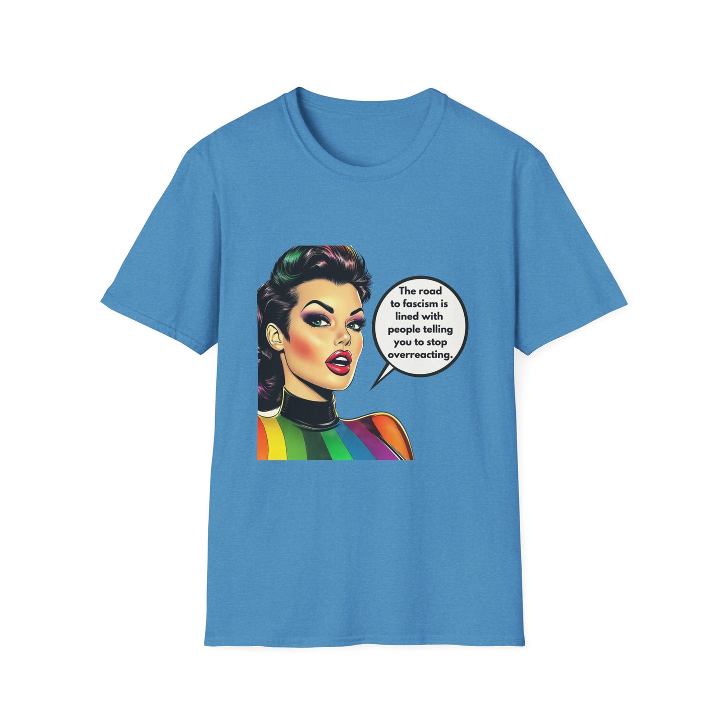 Road to Fascism Political Statement T-Shirt | Retro Pop Art Unisex Tee